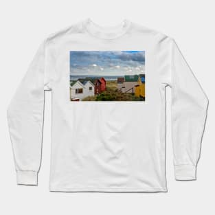 Hengistbury Head Beach Huts Bournemouth Dorset Long Sleeve T-Shirt